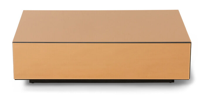 HKliving Salontafel Mirror Glas, 90 x 90cm - Smokey Brown - Vierkant