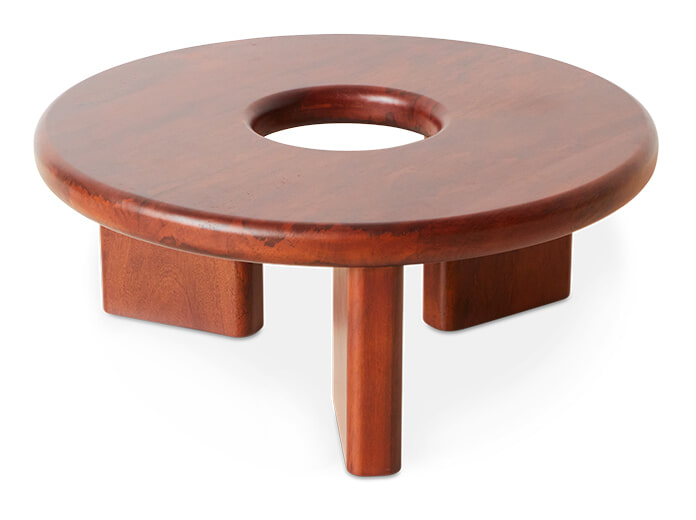HKliving Ronde Salontafel Conversation Mangohout, Ø85cm - Bruin