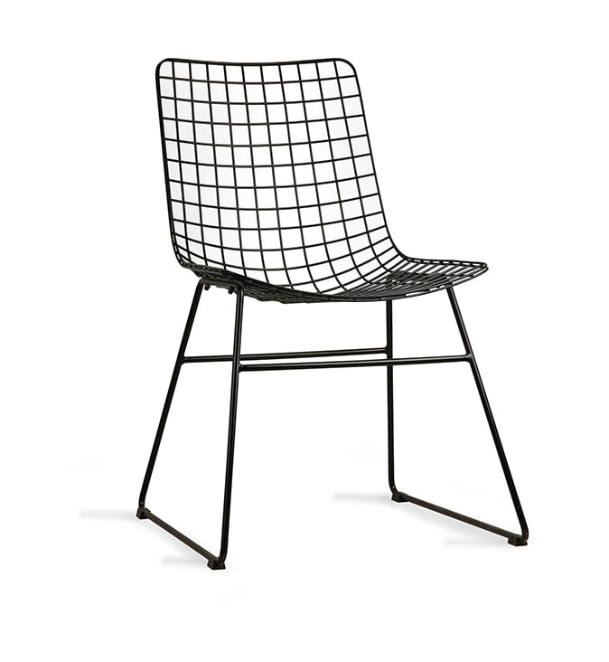 HKliving Eetkamerstoel Metal Metaal - Zwart