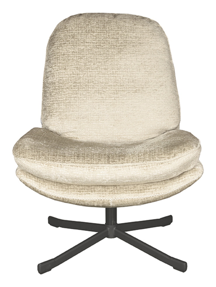 LABEL51 Draaifauteuil 'Noel' Elegance stof, kleur Beige