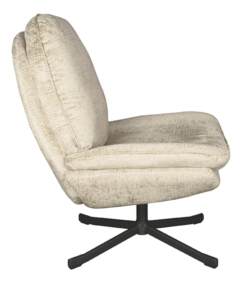 LABEL51 Draaifauteuil 'Noel' Elegance stof, kleur Beige