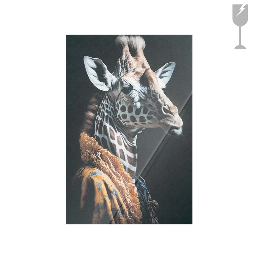 Urban Cotton Glasschilderij Giraffe