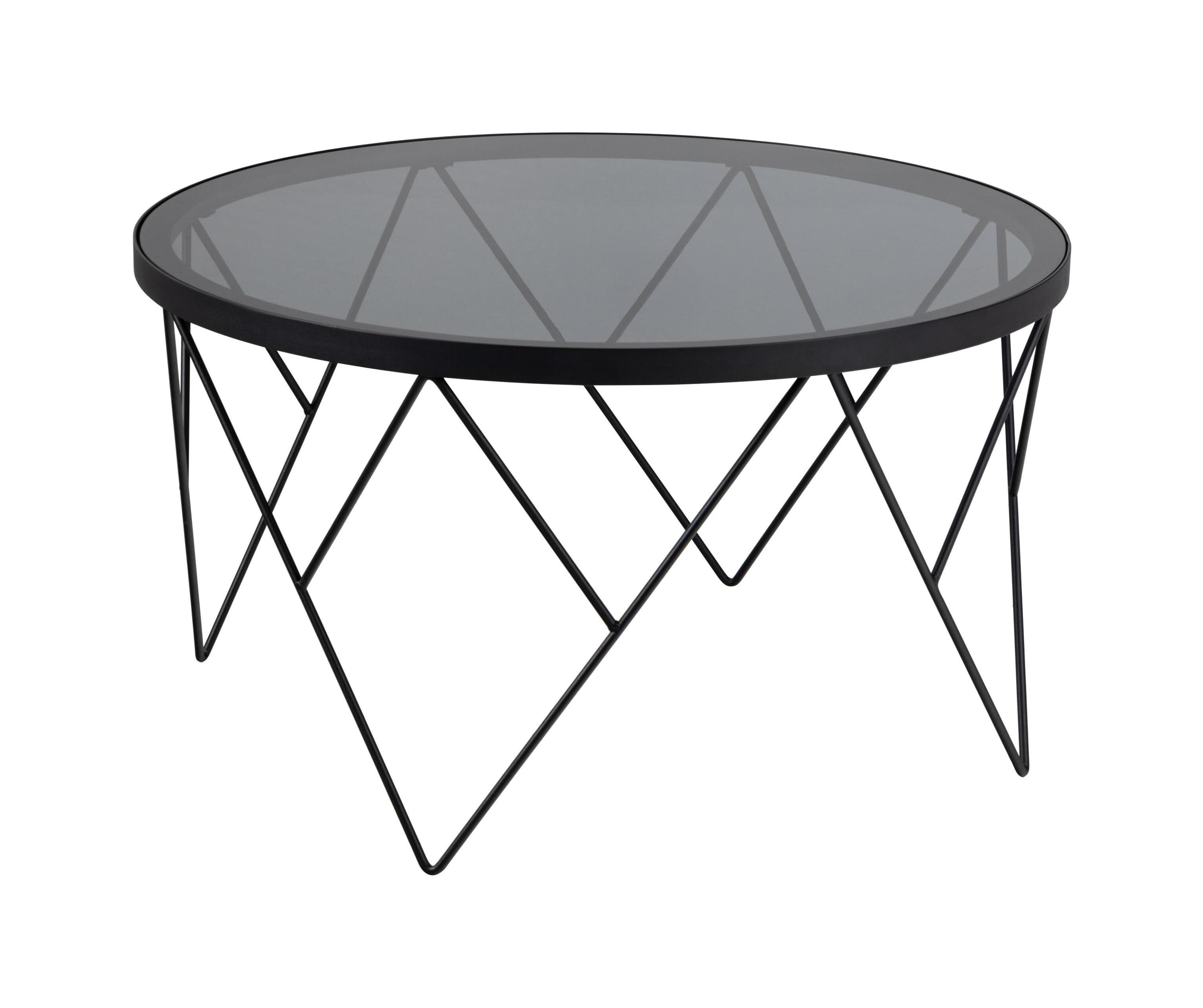 Bendt Ronde Salontafel Averill Glas, 80cm - Grijs