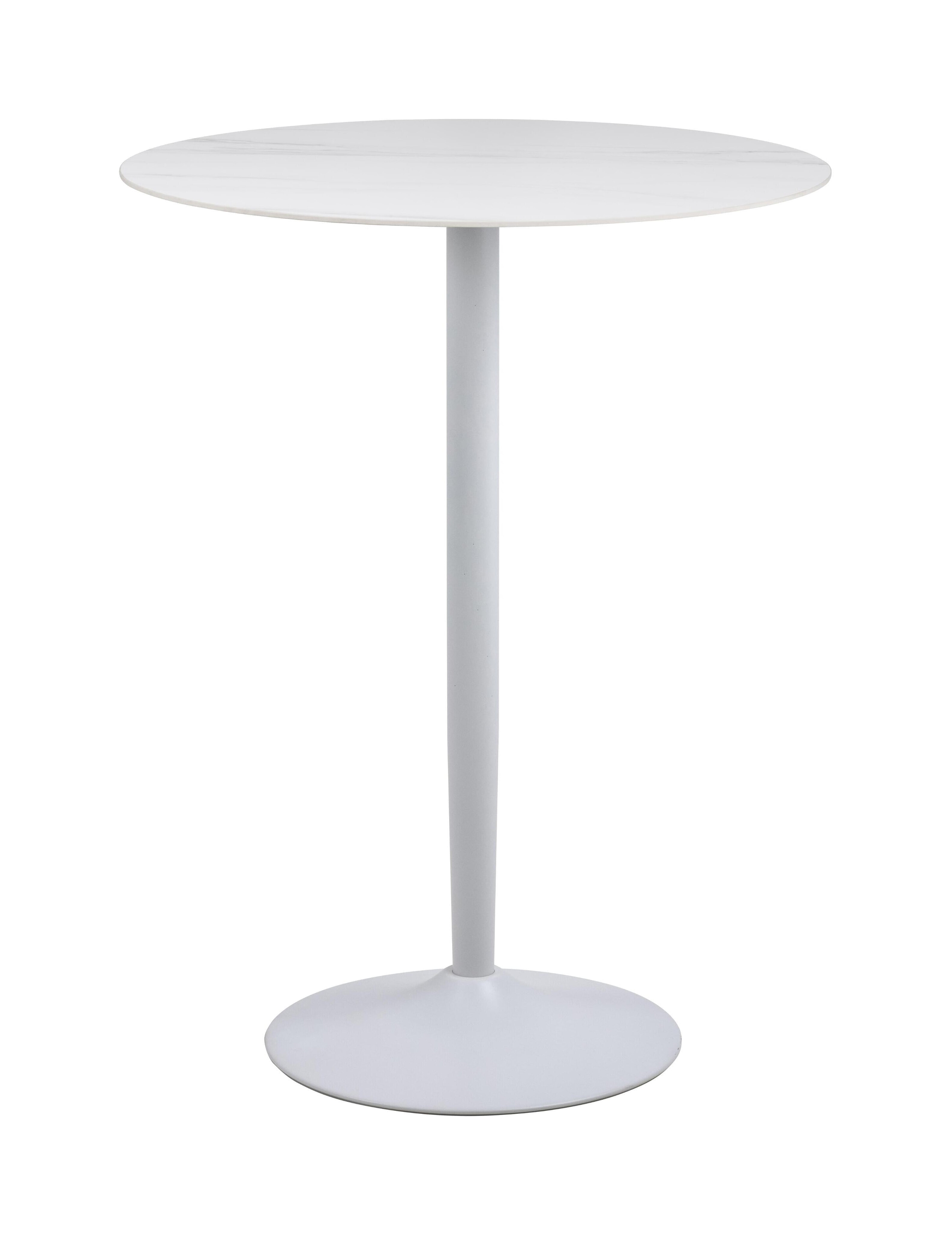 Bendt Ronde Bartafel 'Tempest' Keramiek met marmerprint, 80cm, kleur Wit