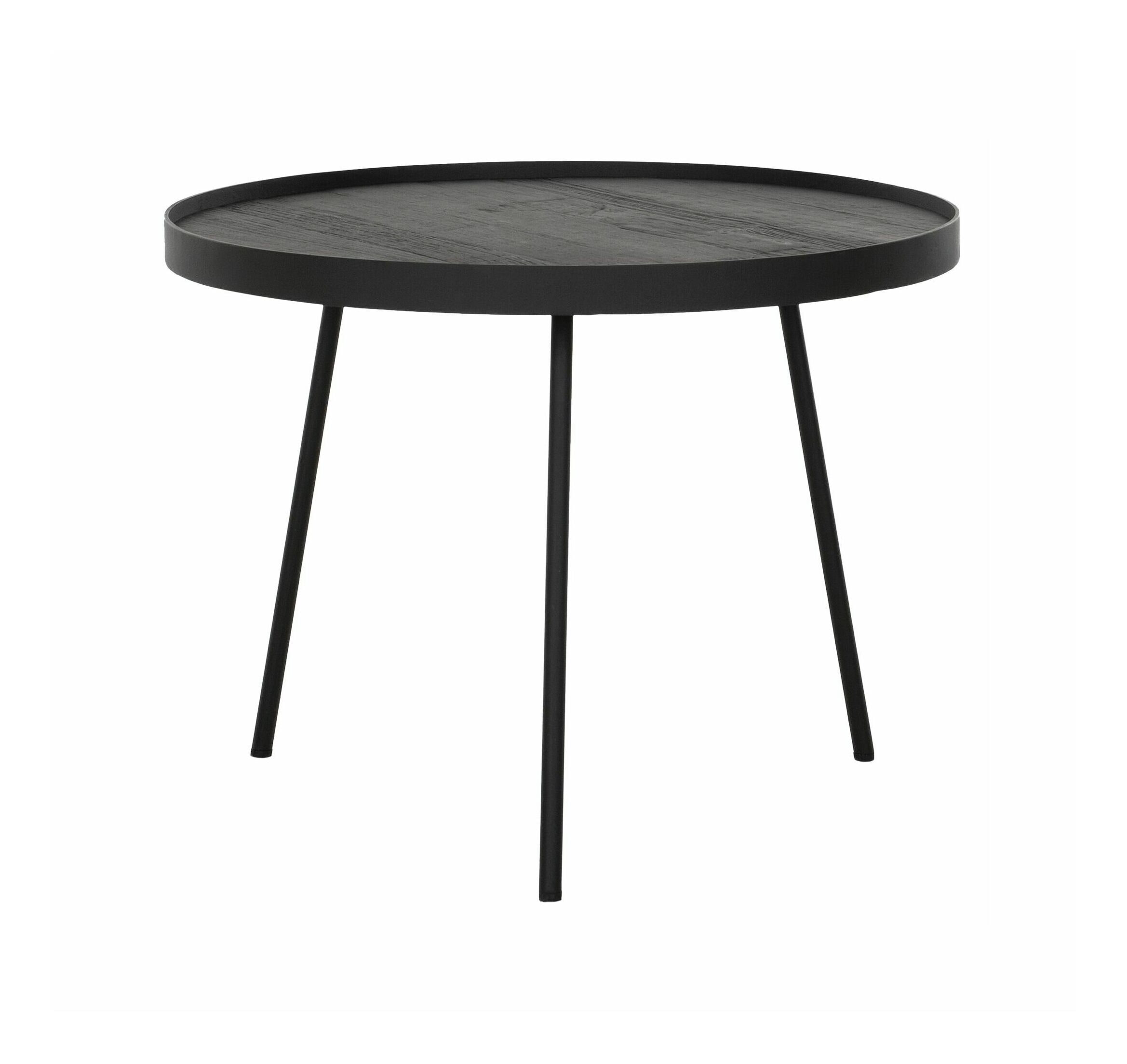 DTP Home Salontafel Saturnus Teakhout - Zwart - Rond