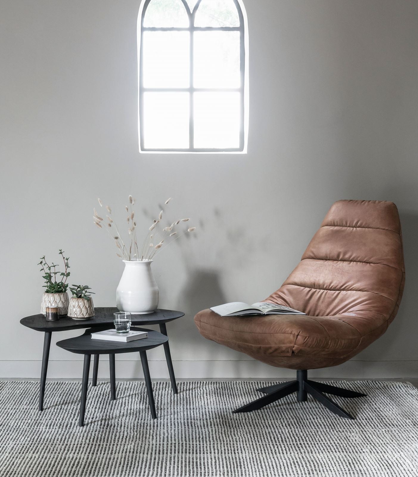 DTP Home Organische Salontafel 'Organus' Teakhout, Set van 2 stuks, kleur Zwart