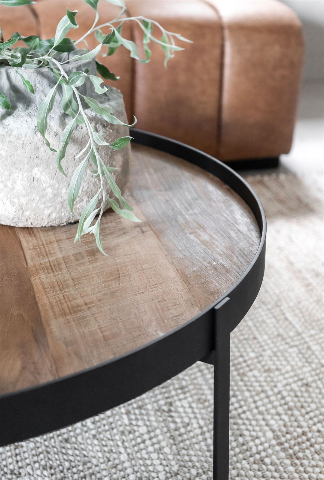 DTP Home Salontafel 'Pluto' Teakhout, 100cm, kleur Naturel