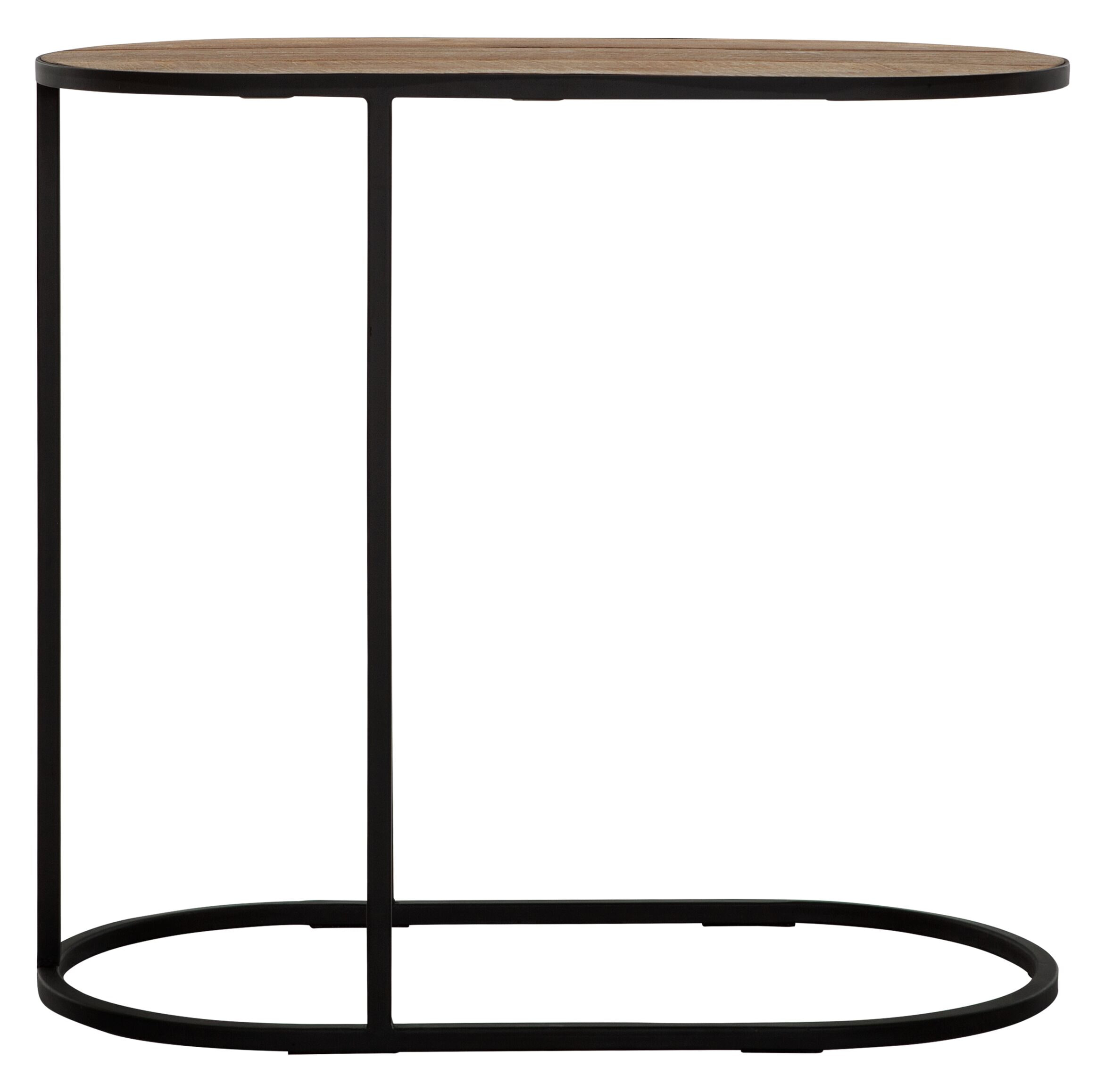 DTP Home Ovale Laptoptafel 'Terra' Teakhout, 65 x 35cm, kleur Naturel