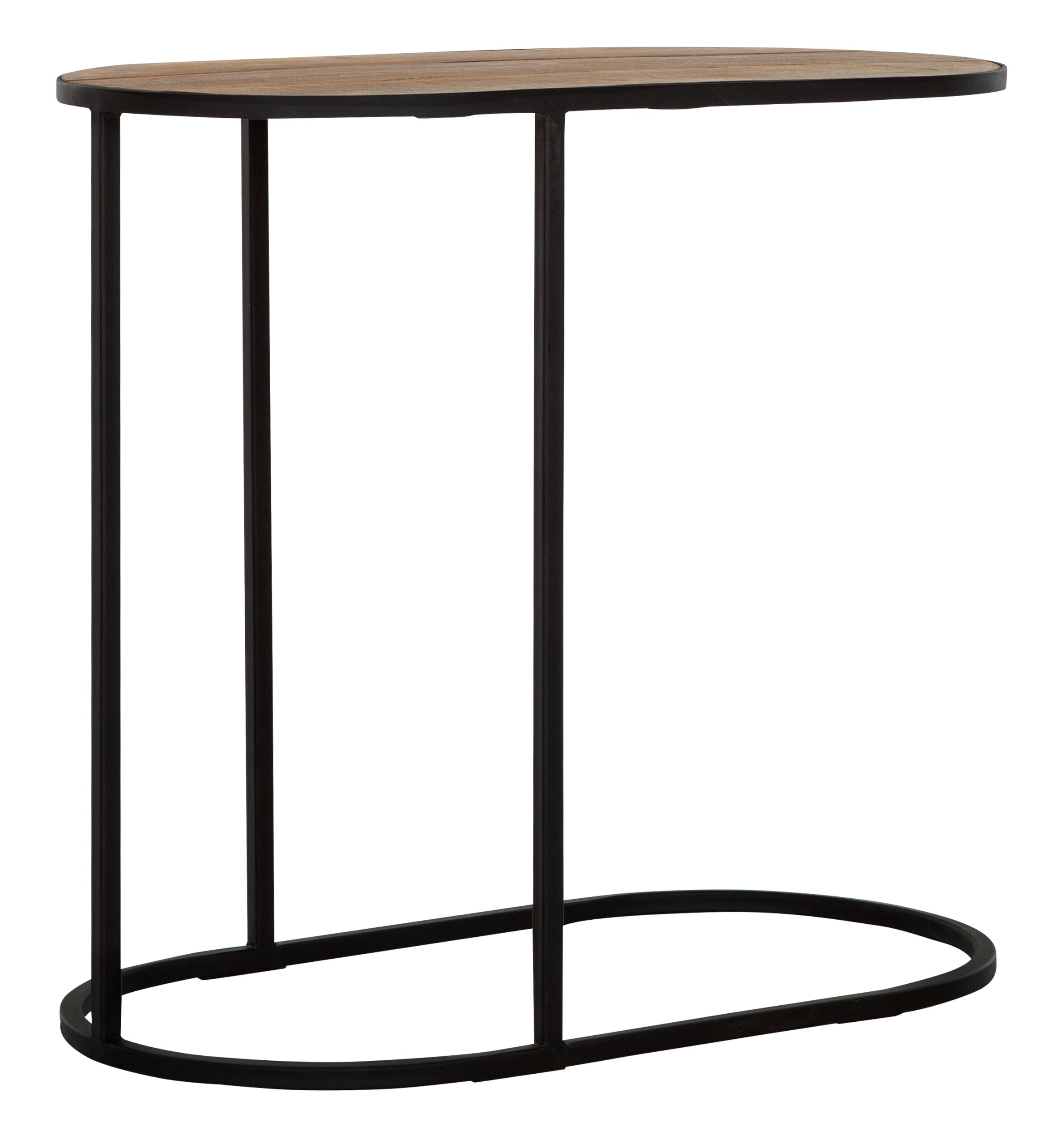 DTP Home Ovale Laptoptafel 'Terra' Teakhout, 65 x 35cm, kleur Naturel