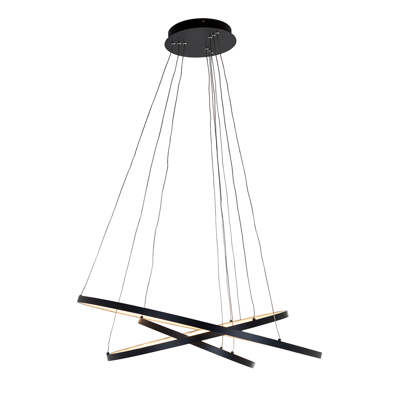 Richmond Hanglamp 'Amira' LED, Aluminium, kleur Zwart