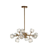 Richmond Hanglamp 'Quinty' Crystal, kleur Brushed Gold