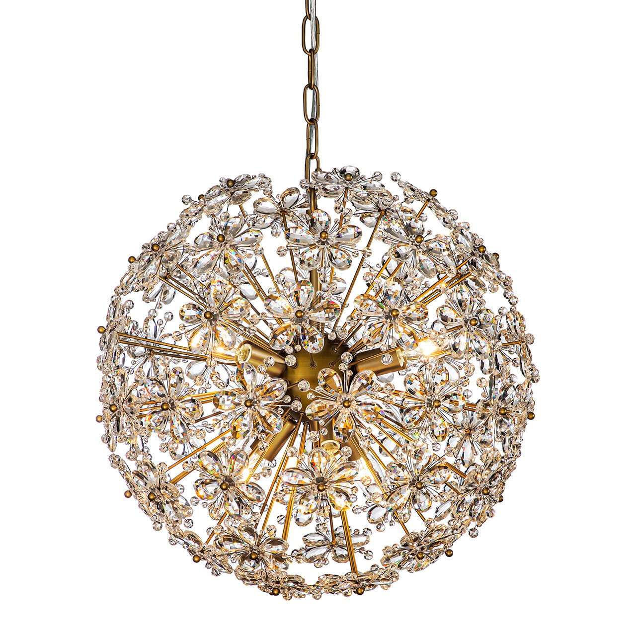 Richmond Hanglamp 'Cyntha' Crystal, kleur Brons