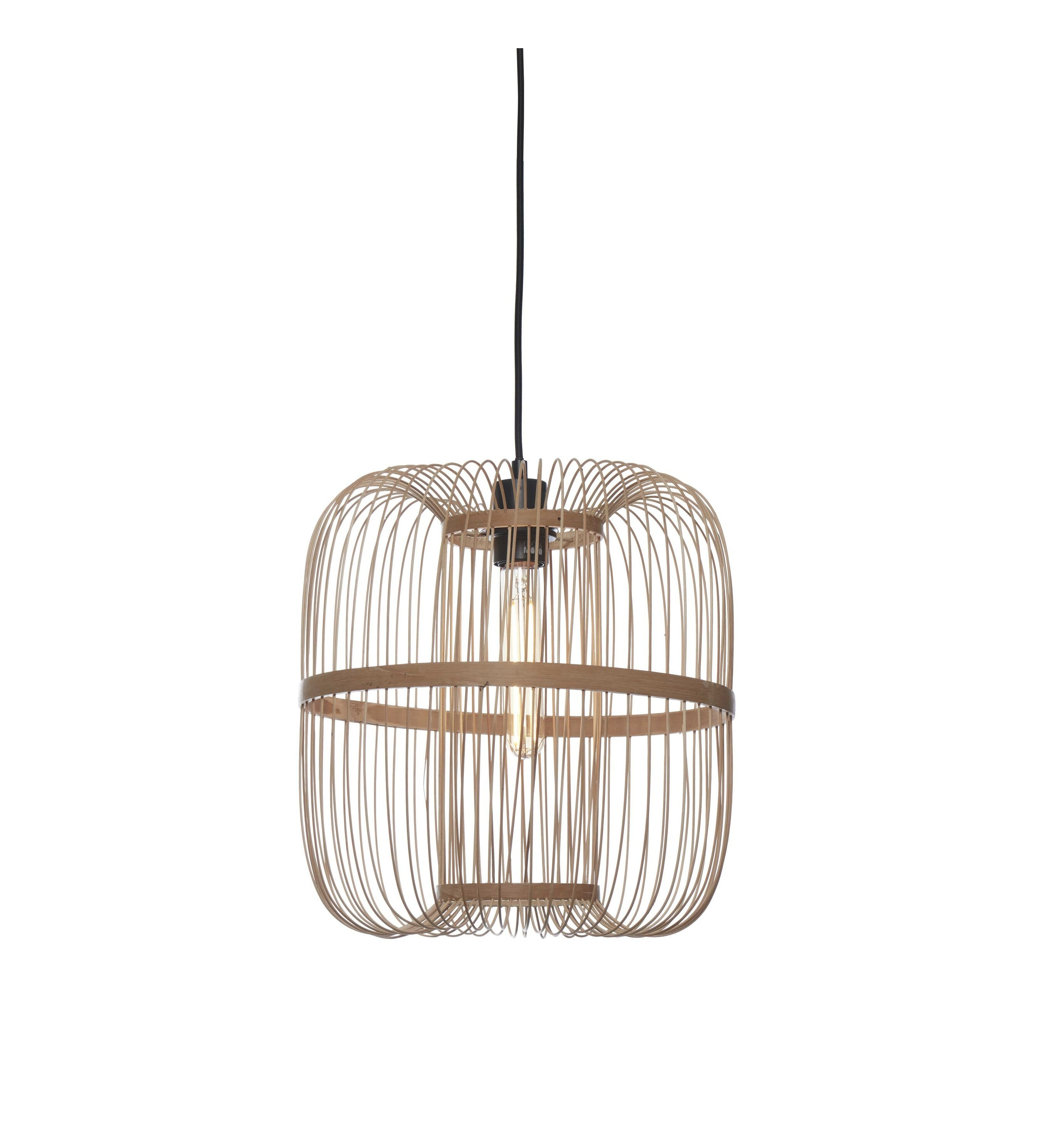 GOOD&MOJO Hanglamp 'Hokkaido' Bamboe, 25cm, kleur Naturel