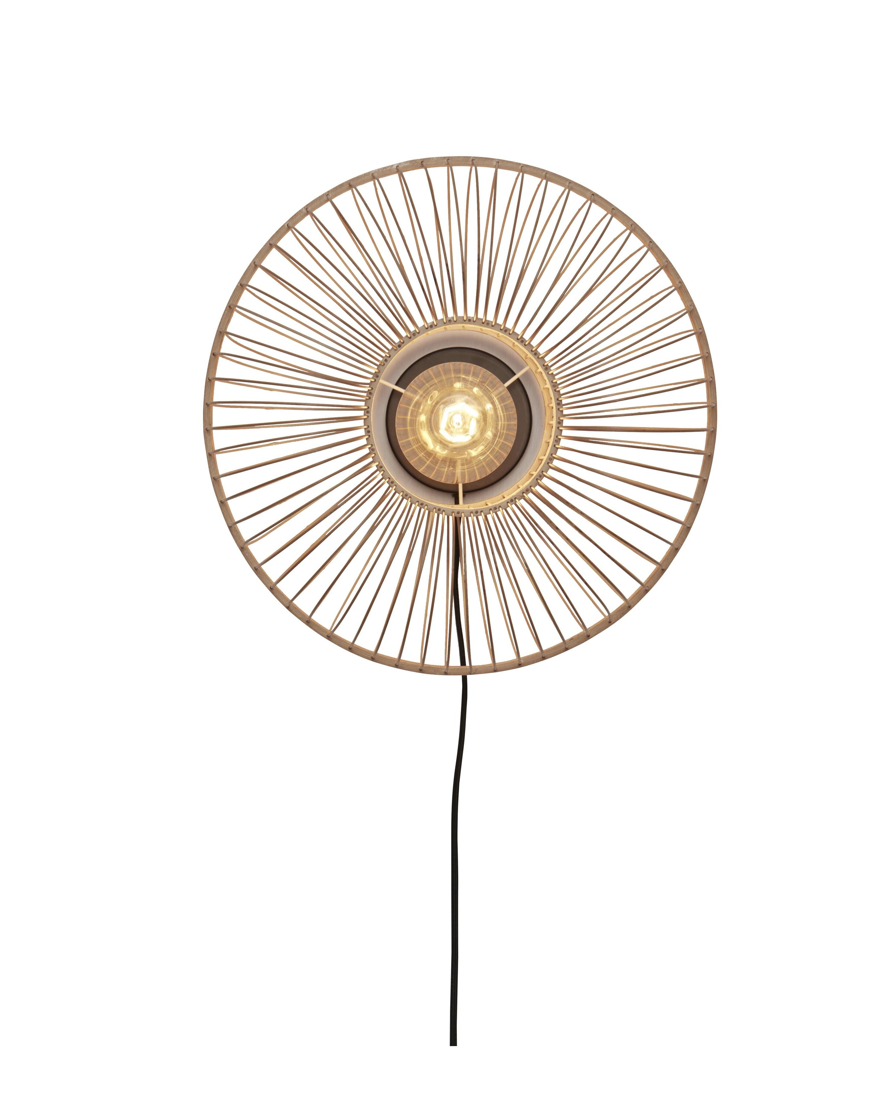 GOOD&MOJO Wandlamp 'Hokkaido' Bamboe, 38cm, kleur Naturel