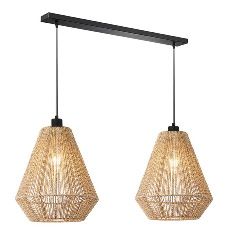 LABEL51 Hanglamp 'Ibiza Diamond' Jute, 2-lamps