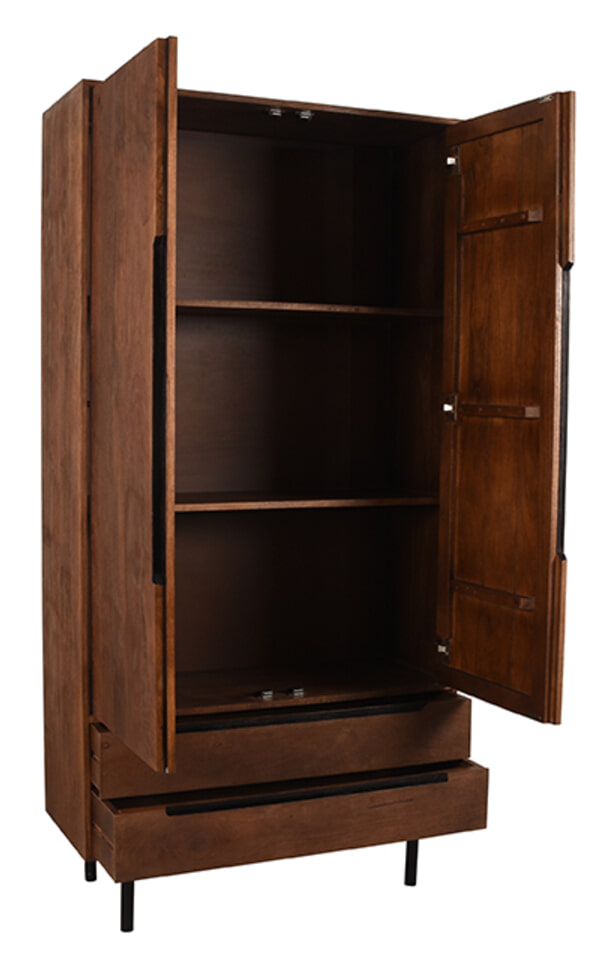 LABEL51 Opbergkast 'Rio' Espresso Mangohout, 200 x 100cm