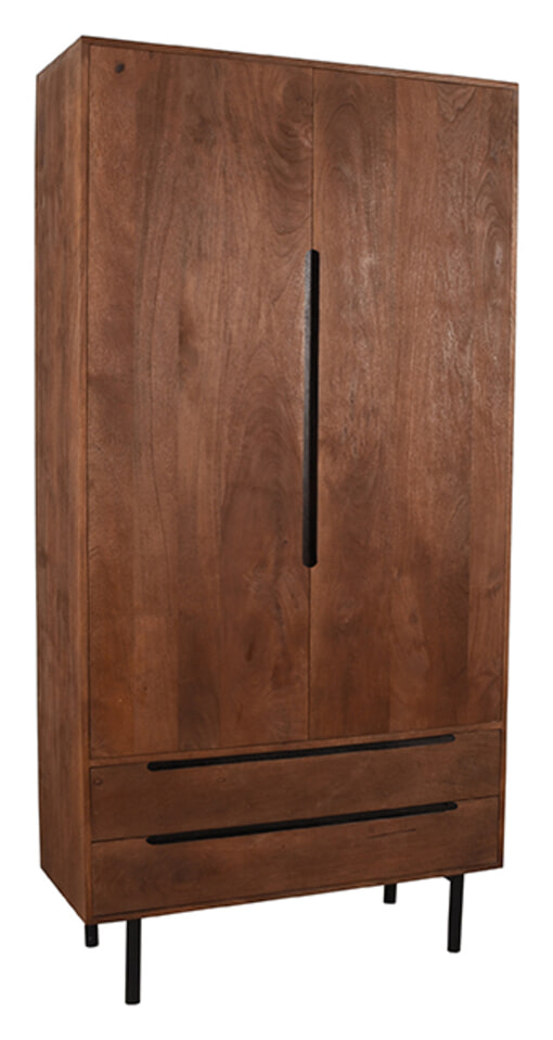 LABEL51 Opbergkast 'Rio' Espresso Mangohout, 200 x 100cm