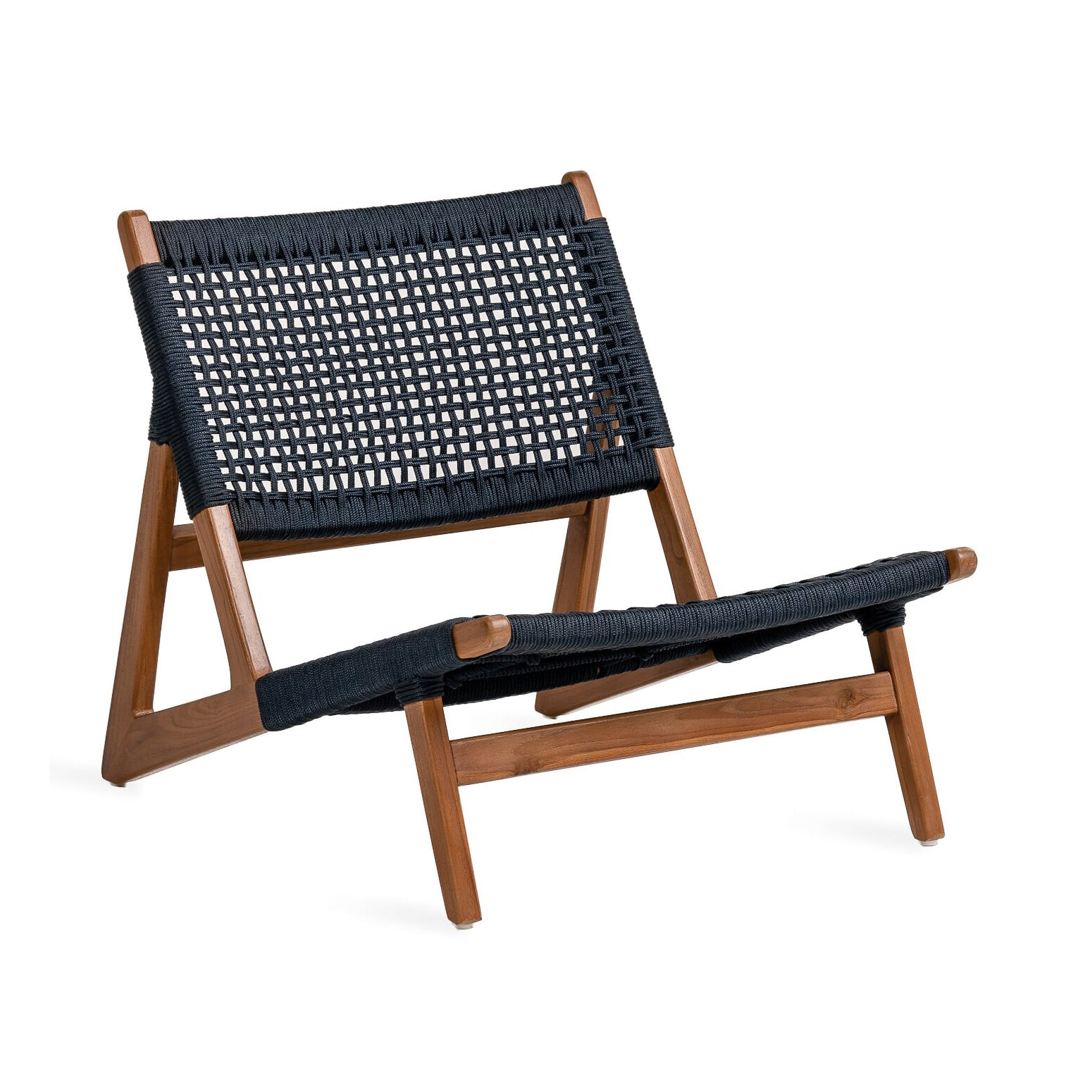 Jesper Home Outdoor Fauteuil 'Kuwana' Amber Teakhout, kleur Indigo