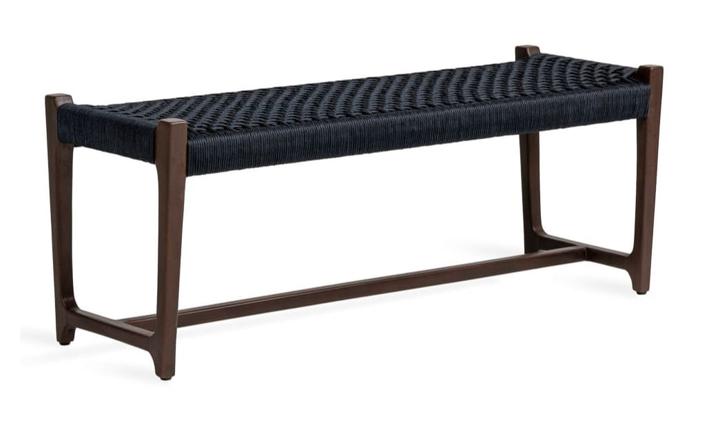 Jesper Home Bankje 'Kuwana' Espresso Teakhout, kleur Indigo