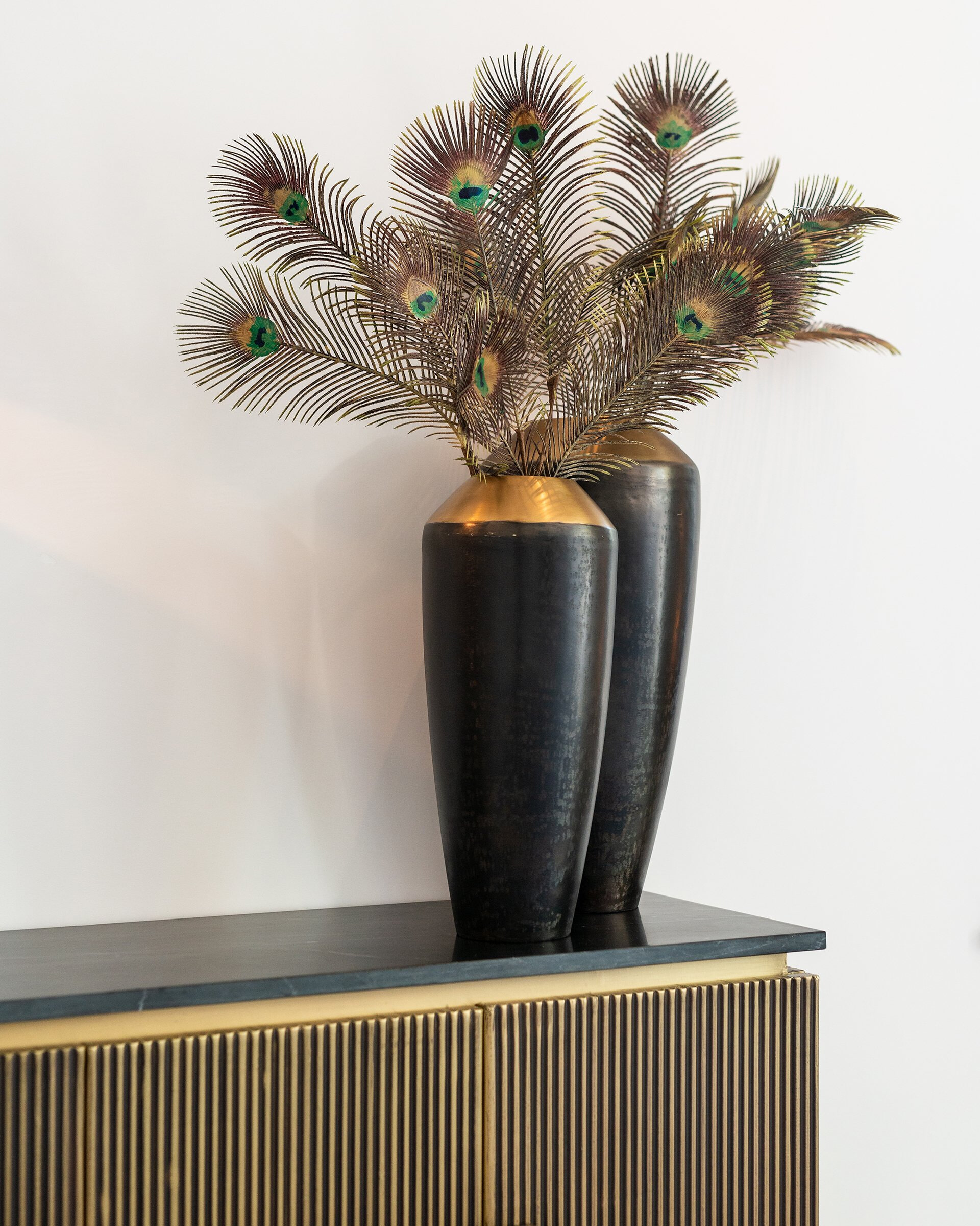 Richmond Dressoir 'Ironville' 160cm, kleur goud / zwart marmer