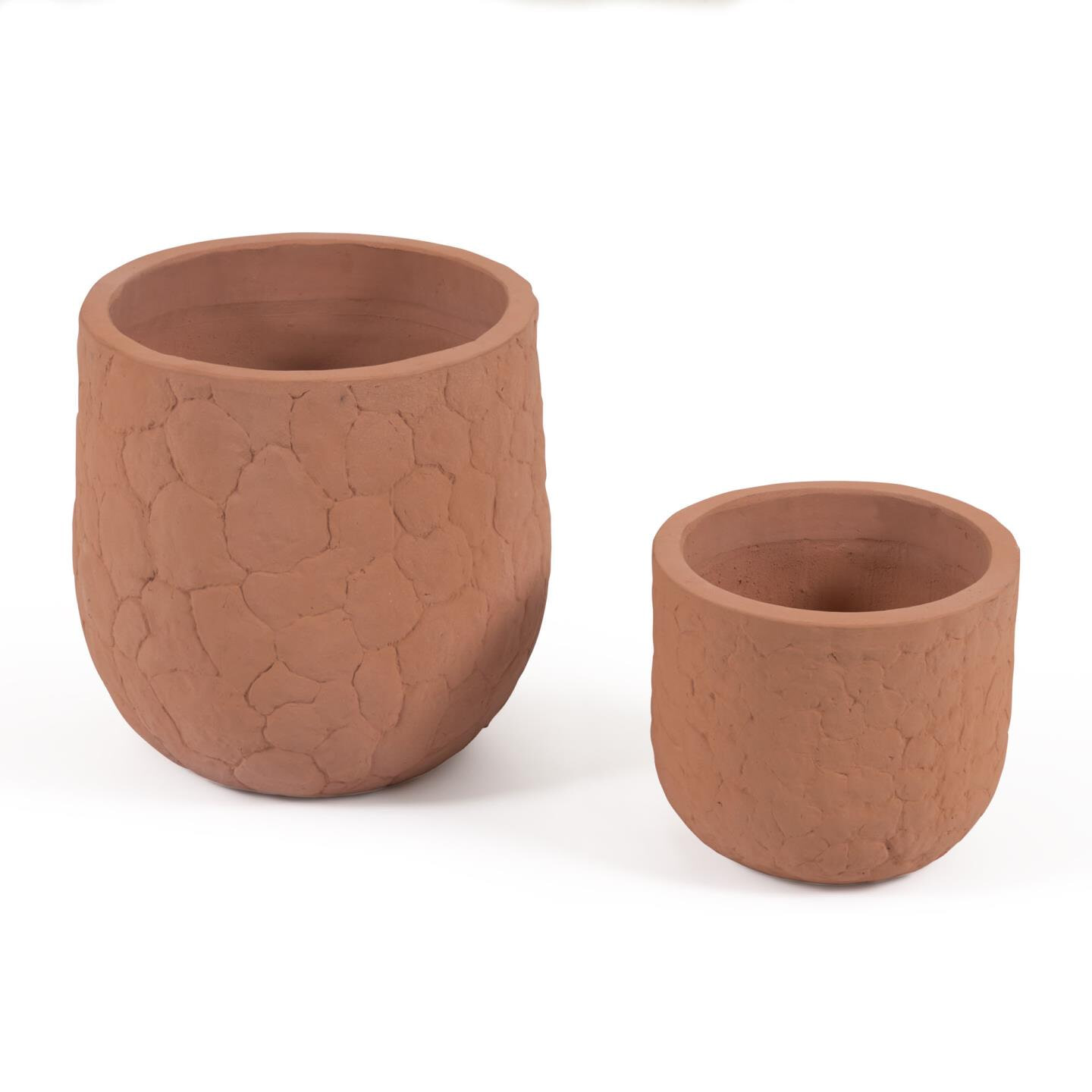 Kave Home Pot Simi Set van 2 stuks, Terracotta - Roestbruin