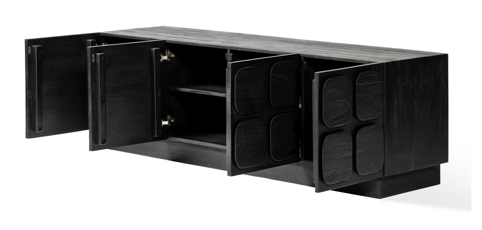 Jesper Home TV-meubel 'Sirkka' Mindihout, 175cm, kleur Zwart