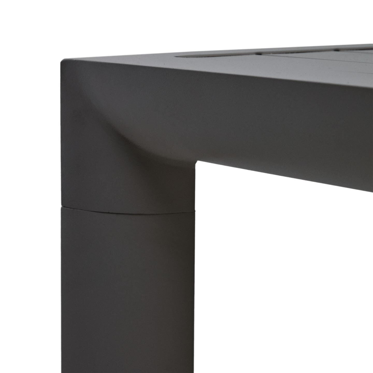 Kave Home Tuintafel 'Culip' 180 x 90cm, kleur Donkergrijs