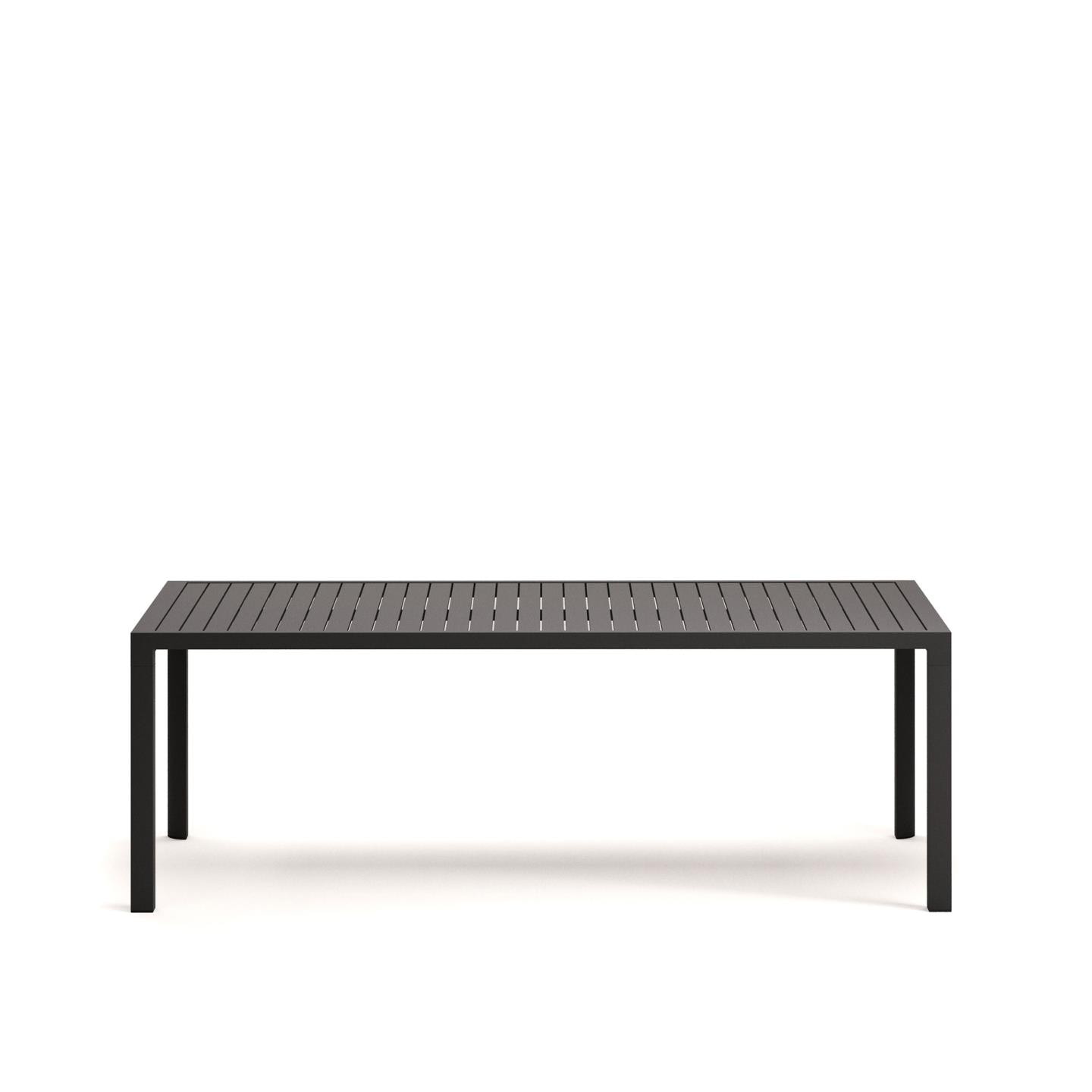 Kave Home Tuintafel 'Culip' 220 x 100cm, kleur Donkergrijs