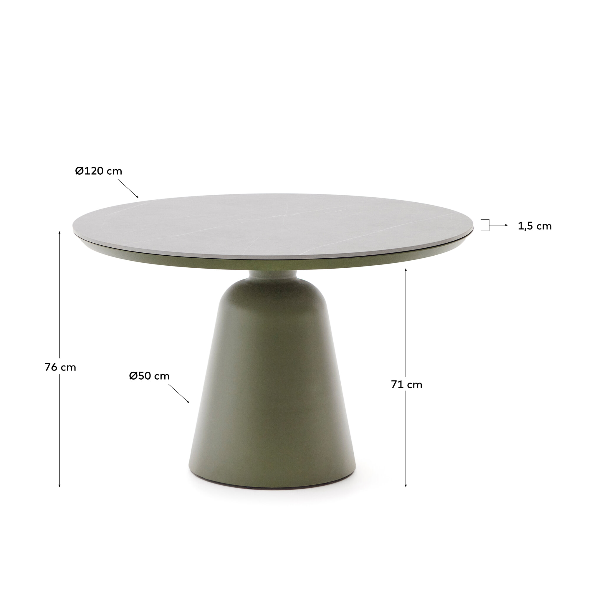 Kave Home Ronde Eettafel 'Tudons' Keramiek, 120cm