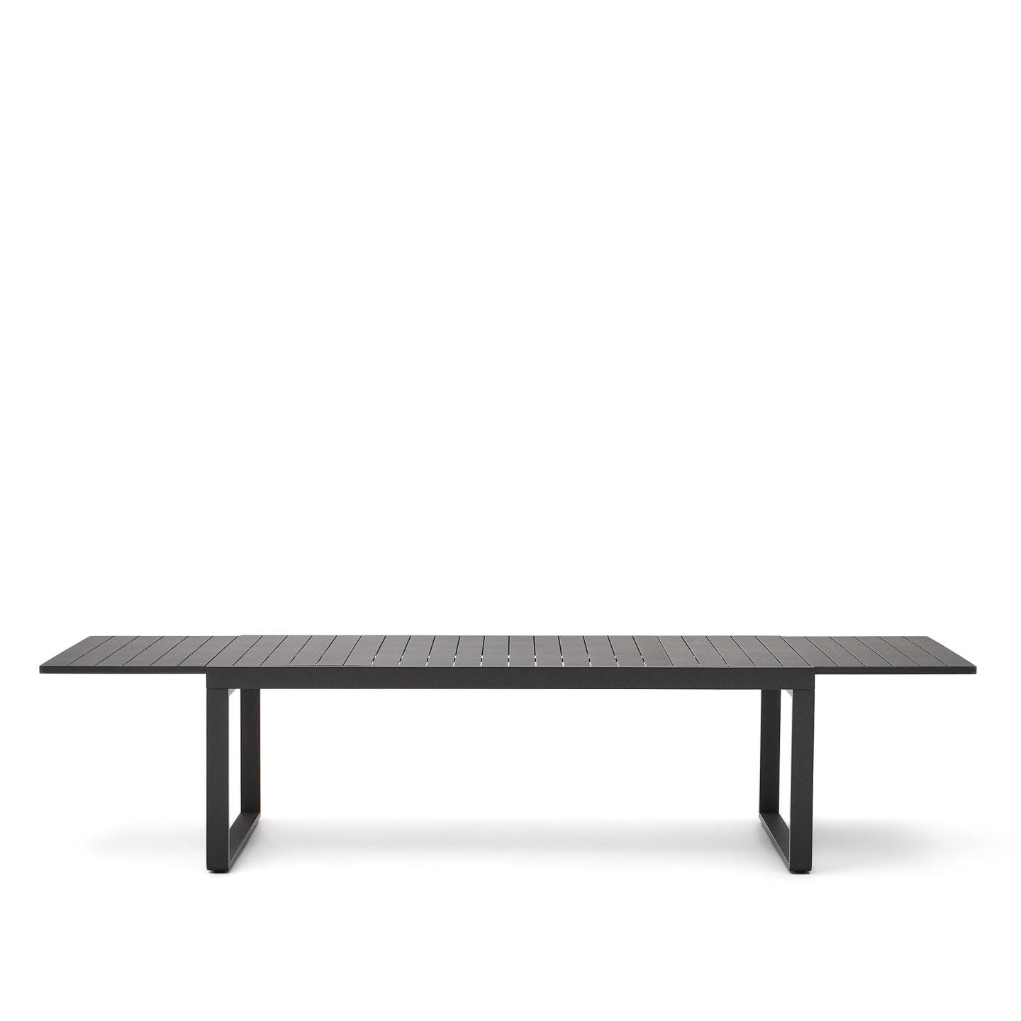 Kave Home Uitschuifbare Eettafel 'Galdana' 220/340 x 100cm, kleur Donkergrijs