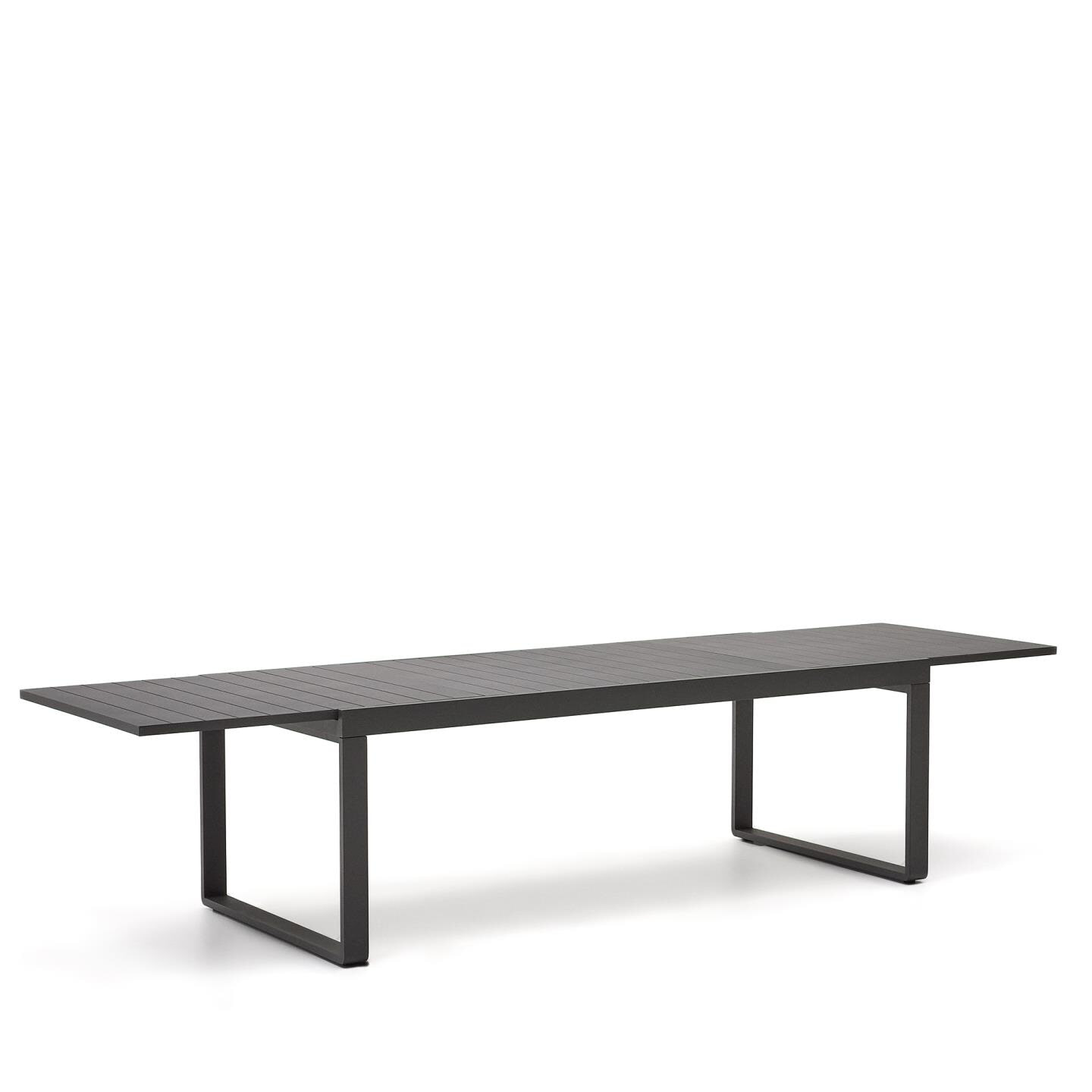 Kave Home Uitschuifbare Eettafel 'Galdana' 220/340 x 100cm, kleur Donkergrijs