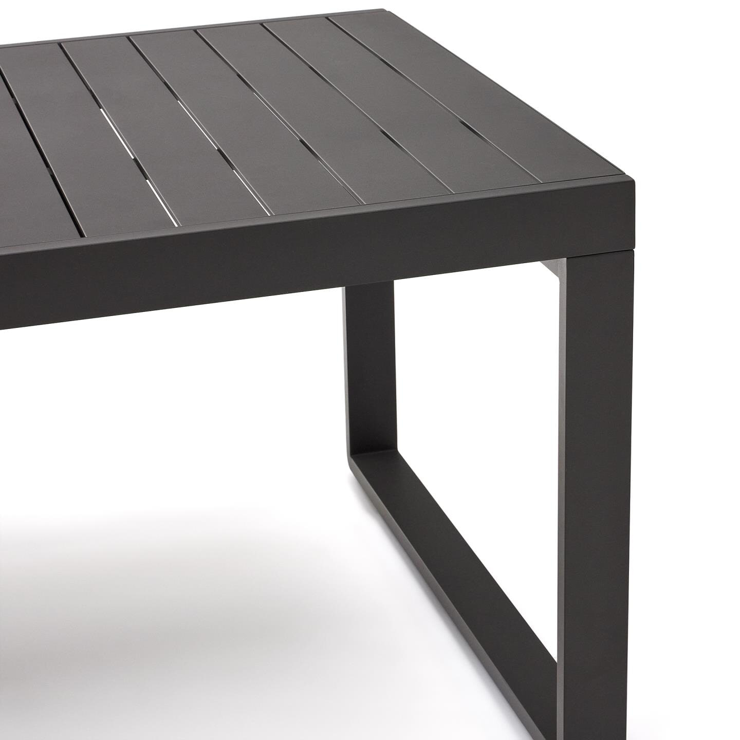 Kave Home Uitschuifbare Eettafel 'Galdana' 220/340 x 100cm, kleur Donkergrijs