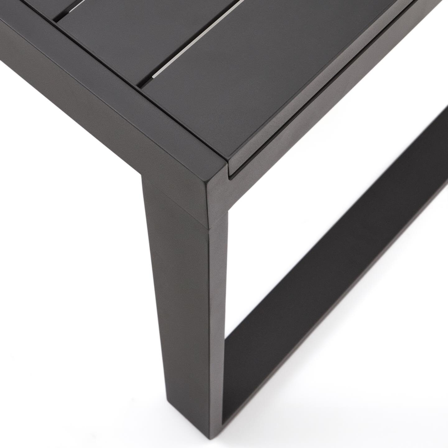 Kave Home Uitschuifbare Eettafel 'Galdana' 220/340 x 100cm, kleur Donkergrijs