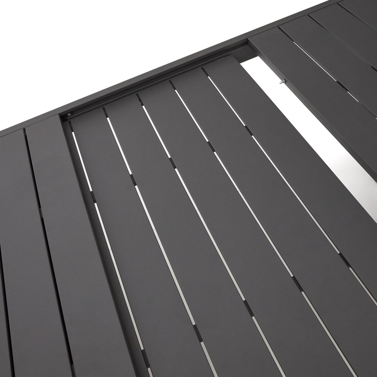 Kave Home Uitschuifbare Eettafel 'Galdana' 220/340 x 100cm, kleur Donkergrijs