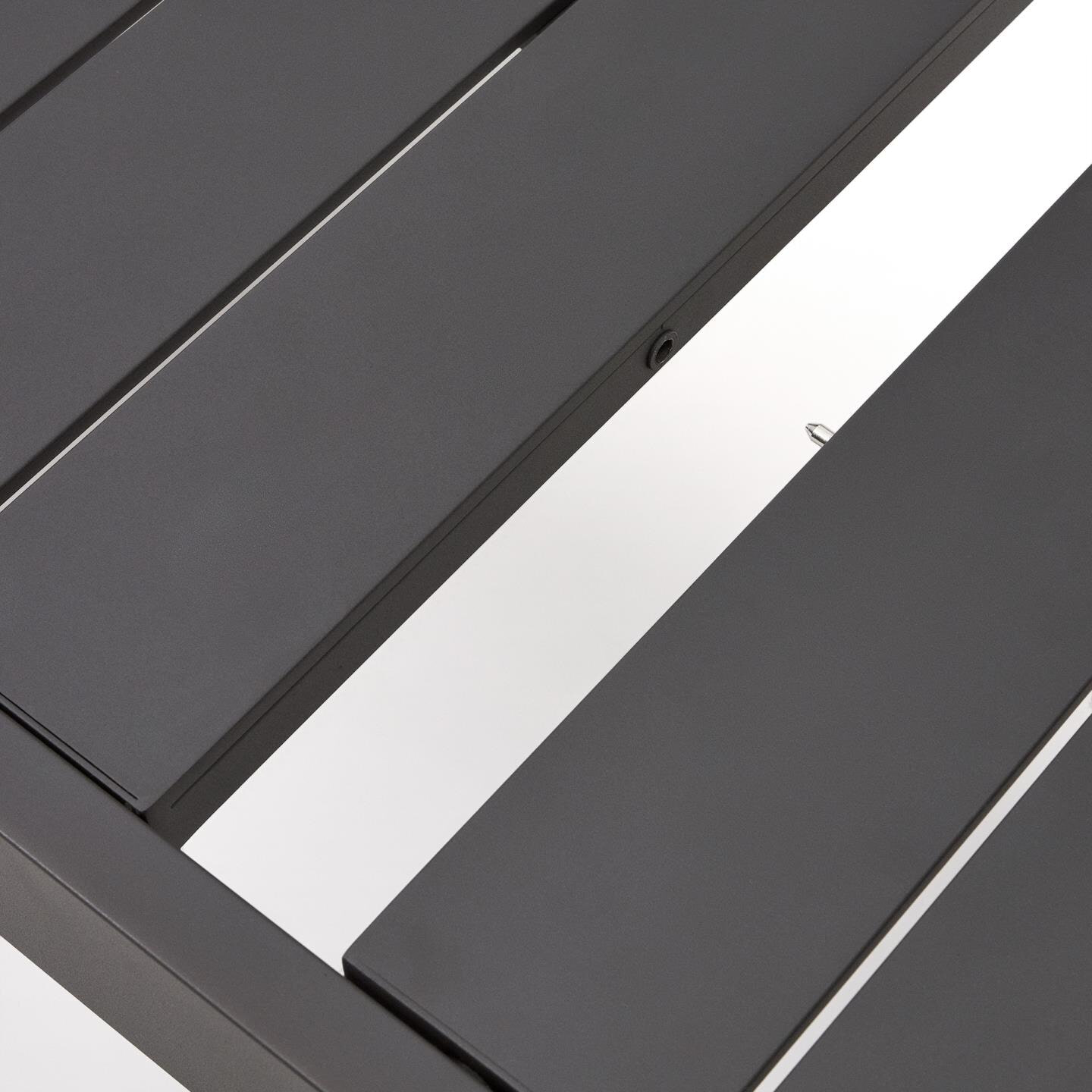 Kave Home Uitschuifbare Eettafel 'Galdana' 220/340 x 100cm, kleur Donkergrijs