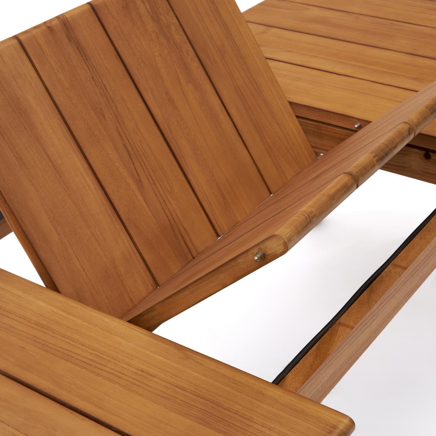 Kave Home Uitschuifbare Eettafel 'Turqueta' Teakhout, 220-294 x 100cm