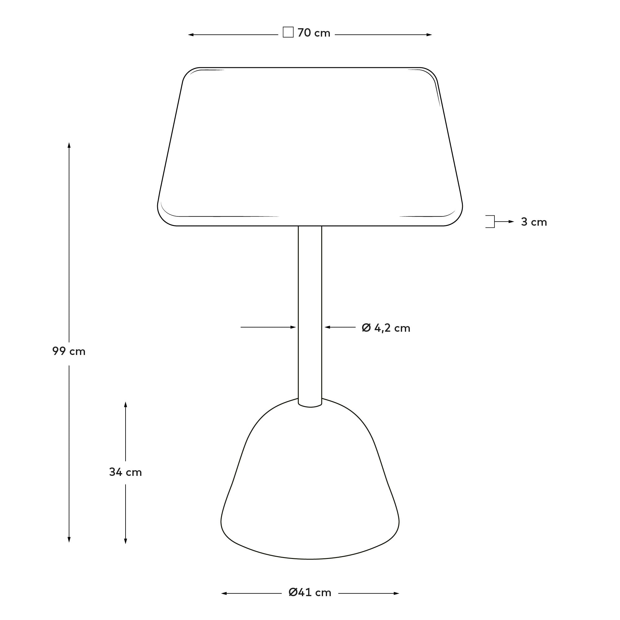 Kave Home Bartafel 'Saura' Terrazzo, 70 x 70cm