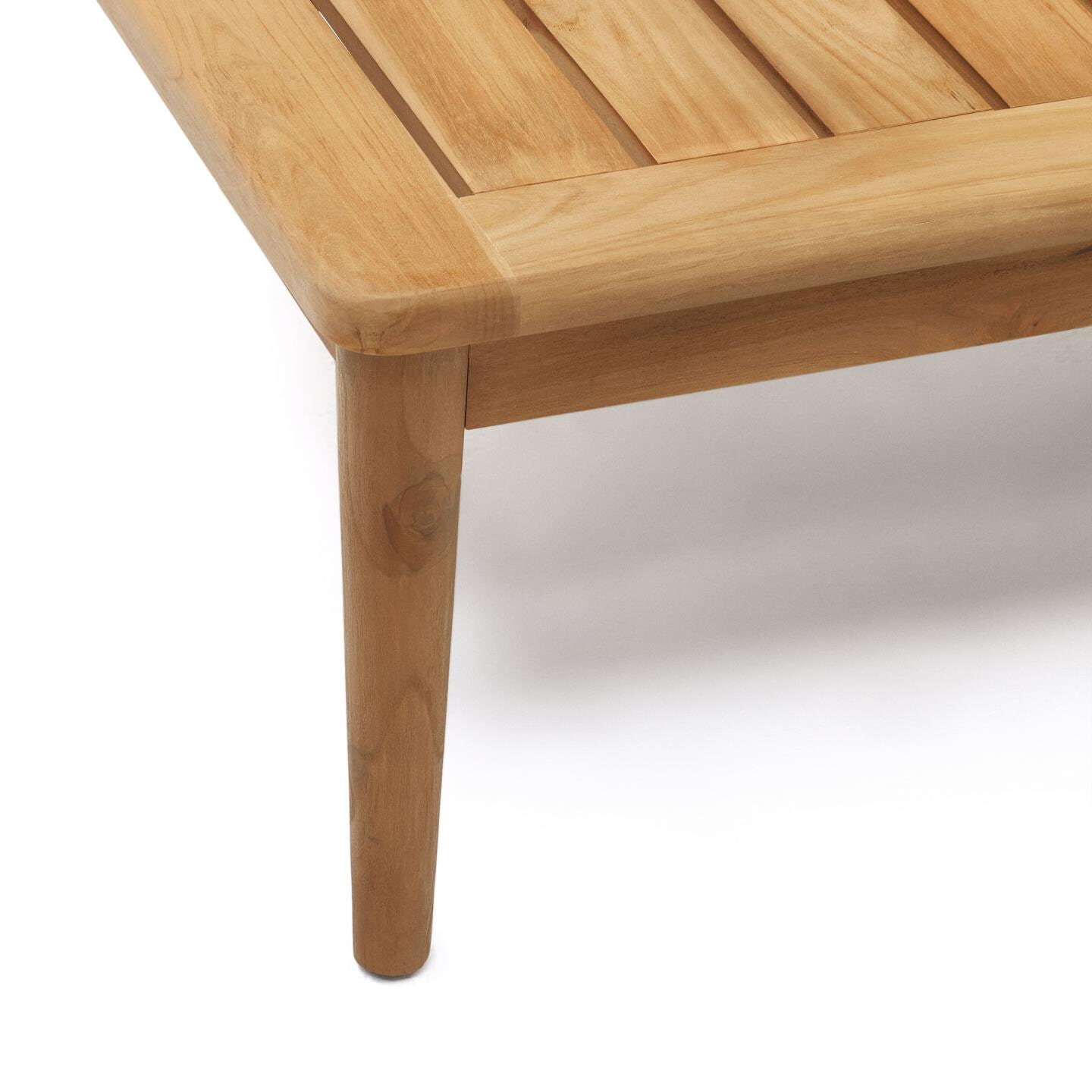 Kave Home Vierkante Salontafel 'Portitxol' Teakhout, 80 x 80cm