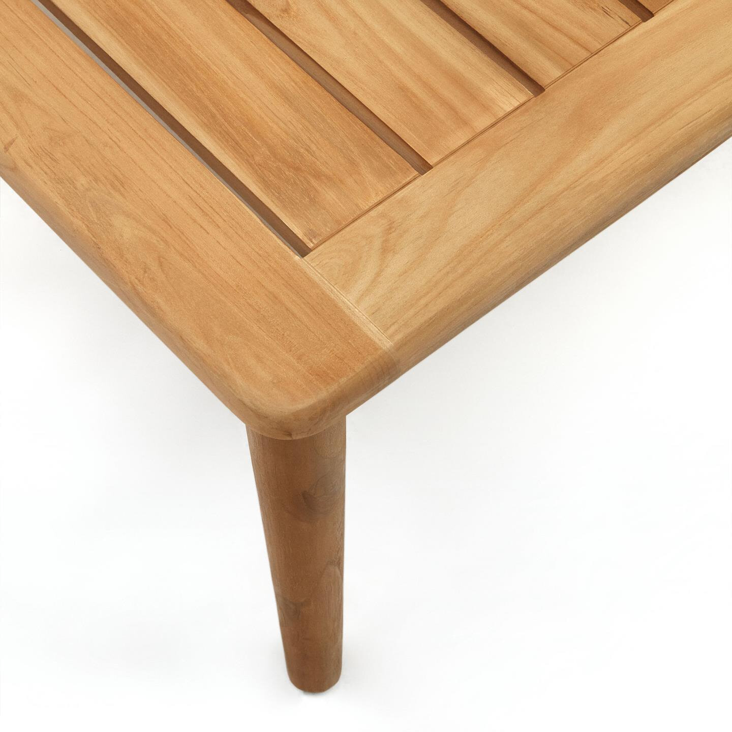 Kave Home Vierkante Salontafel 'Portitxol' Teakhout, 80 x 80cm