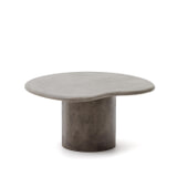 Kave Home Organische Salontafel 'Macarella' Beton, 83 x 77cm, kleur Grijs