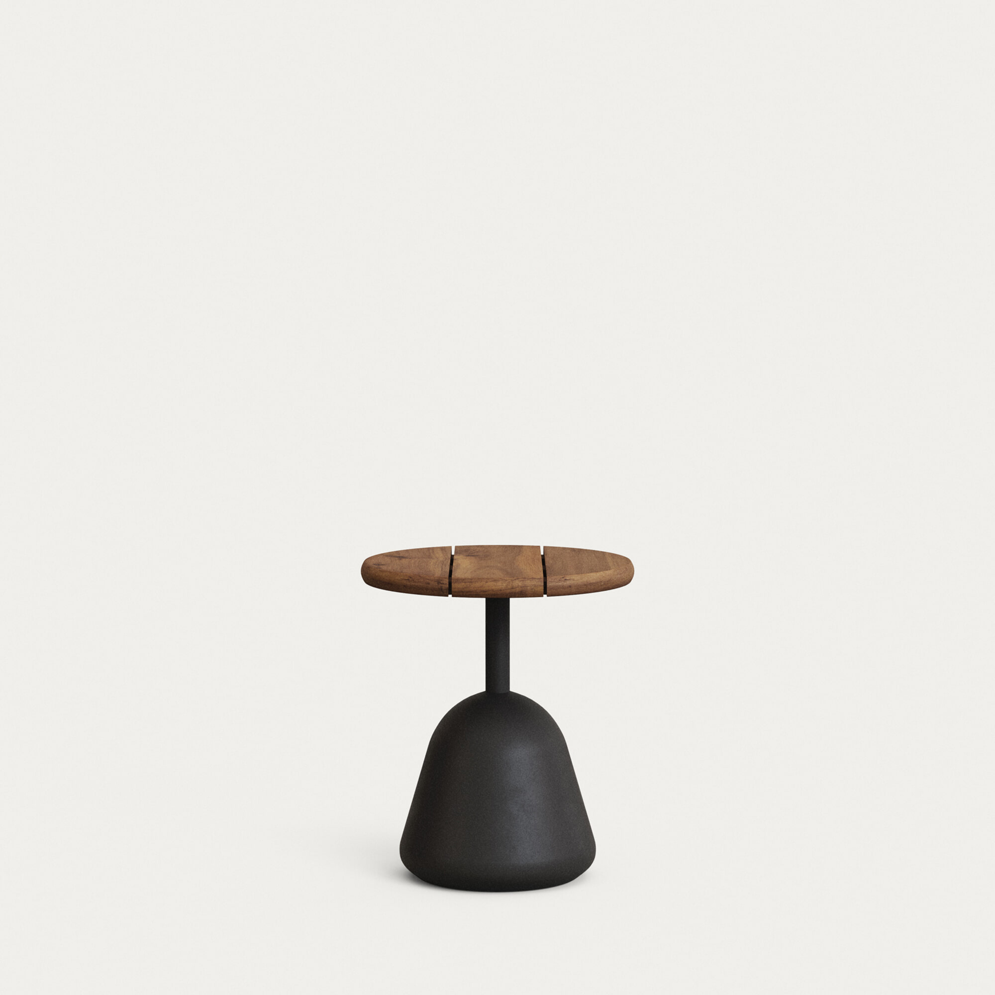 Kave Home Ronde Bijzettafel Saura Acacia, &Oslash;43cm - Walnoot