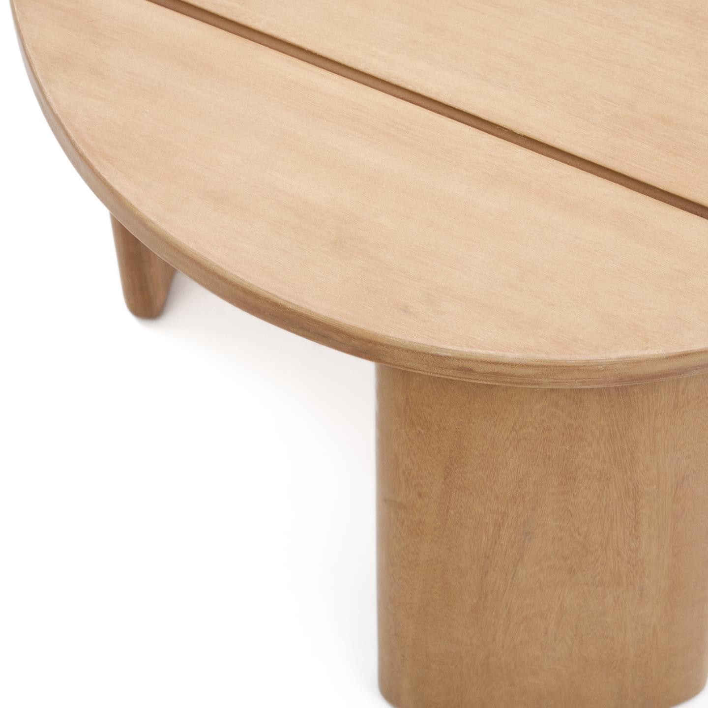 Kave Home Ronde Bijzettafel 'Xoriguer' Eucalyptushout, 43 cm hoog