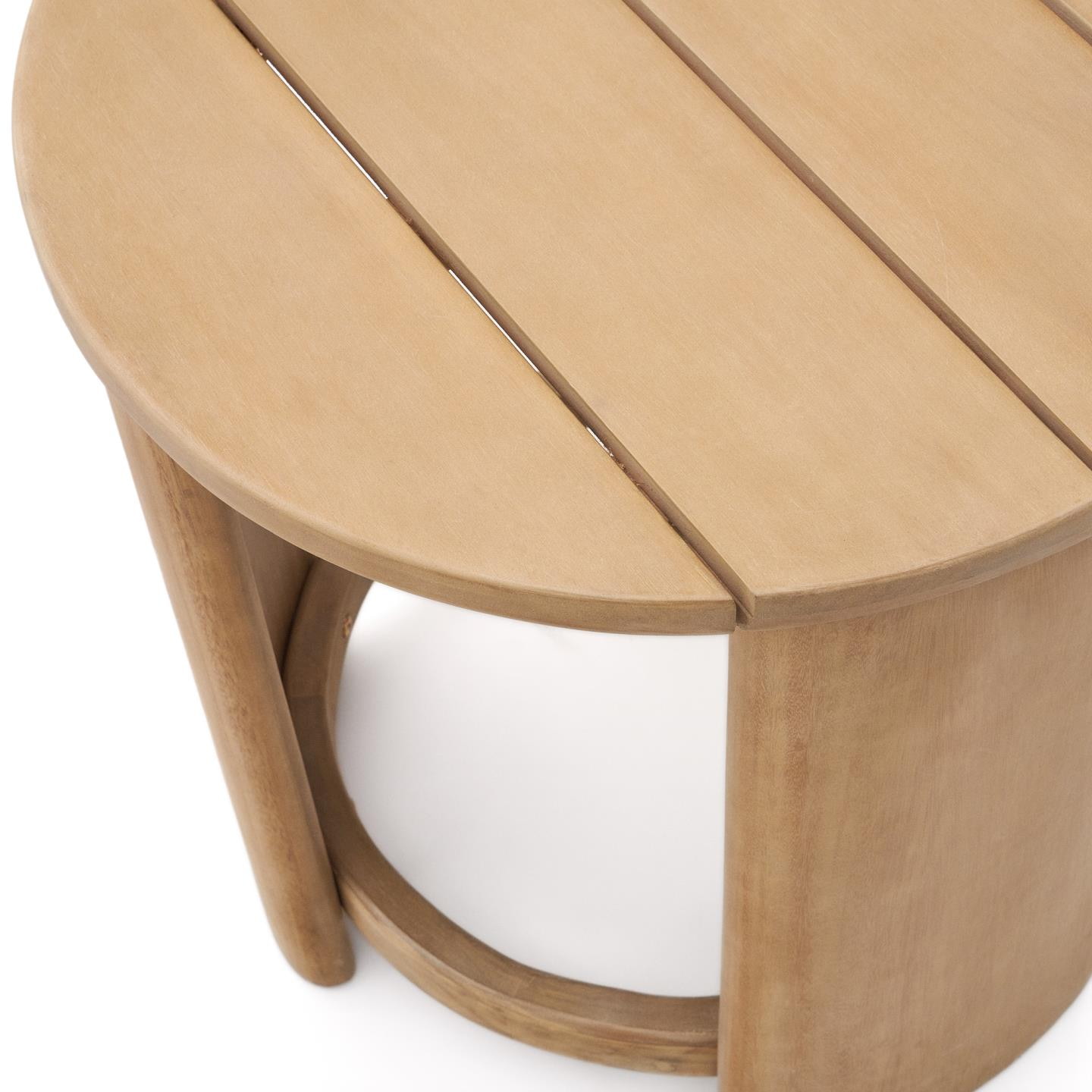 Kave Home Ronde Bijzettafel 'Xoriguer' Eucalyptushout, 60cm hoog