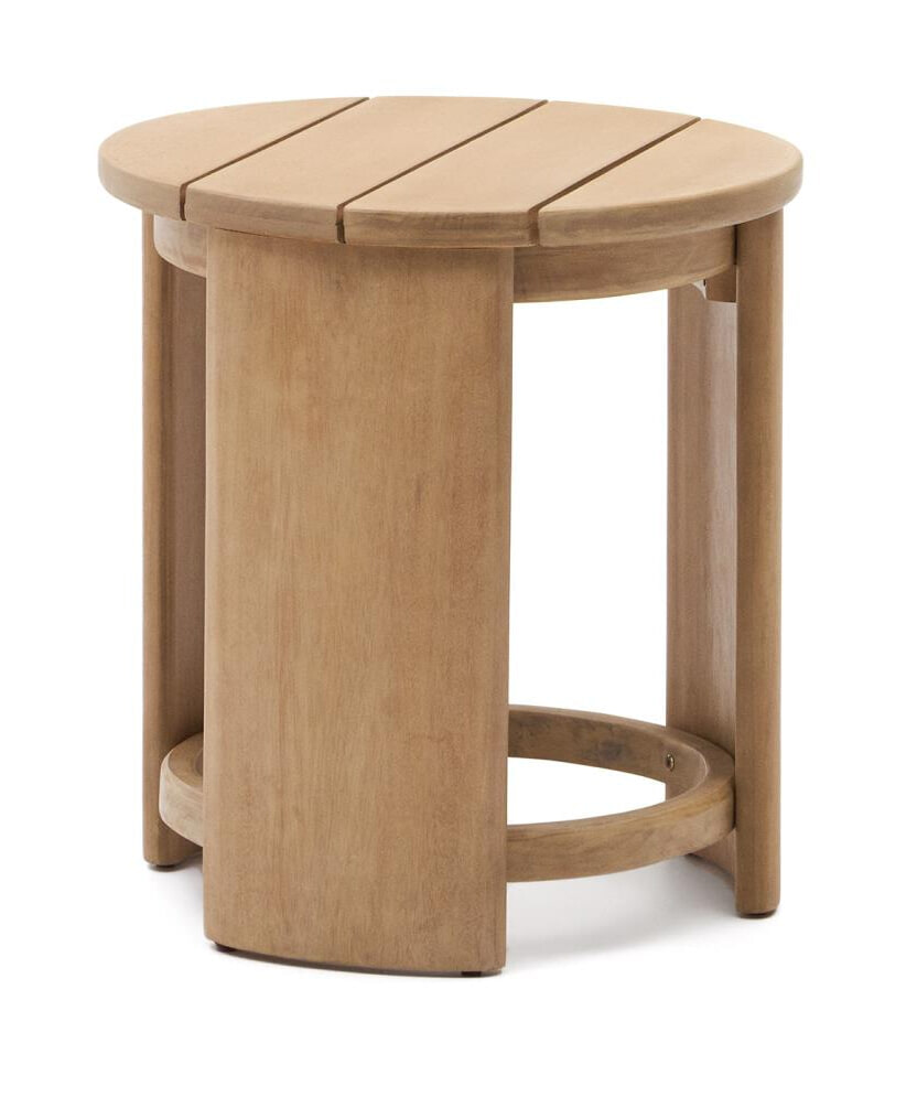 Kave Home Ronde Bijzettafel 'Xoriguer' Eucalyptushout, 60cm hoog