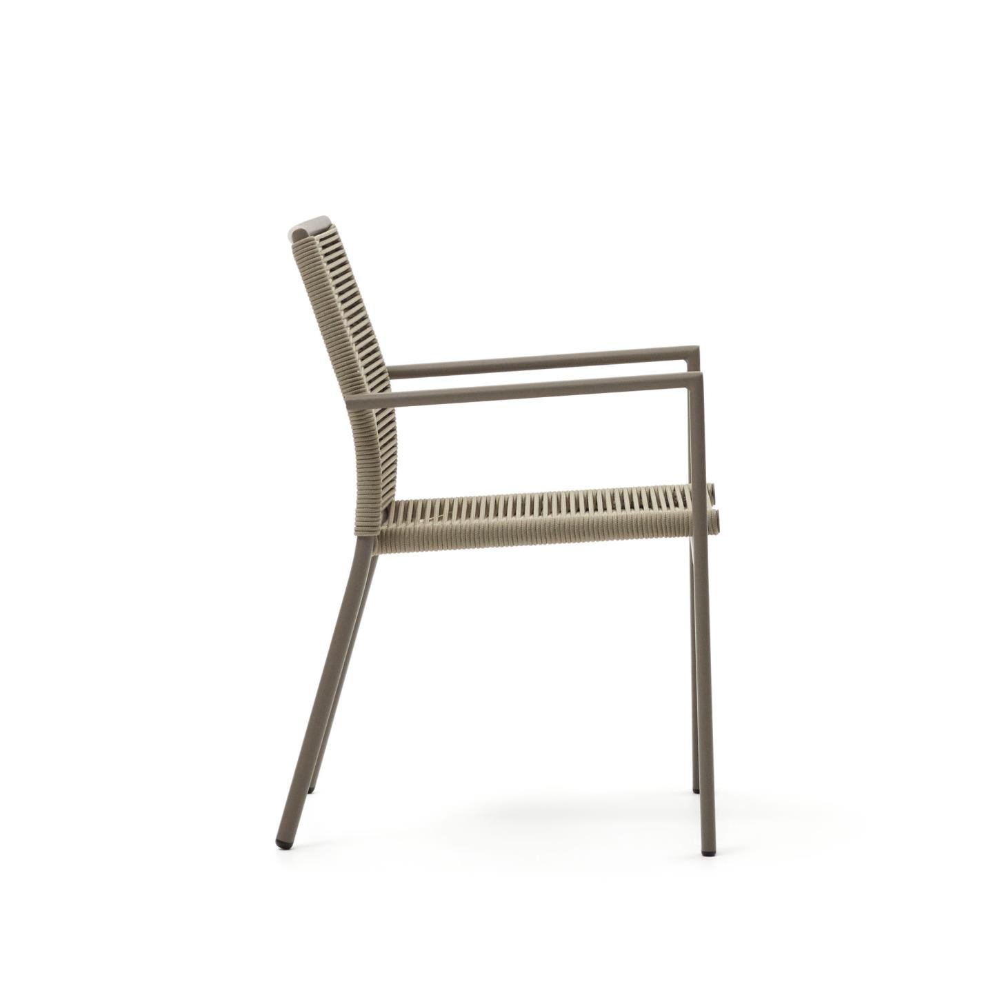 Kave Home Tuinstoel 'Culip' Geweven touw, kleur Bruin