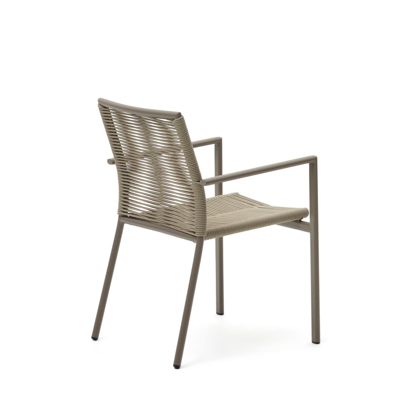 Kave Home Tuinstoel 'Culip' Geweven touw, kleur Bruin