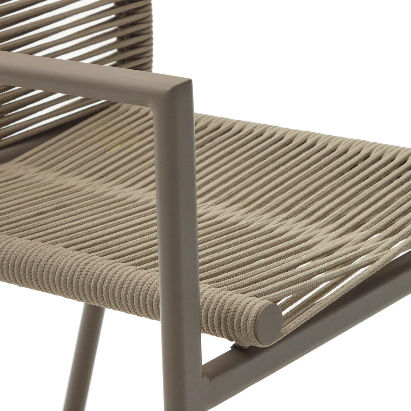 Kave Home Tuinstoel 'Culip' Geweven touw, kleur Bruin