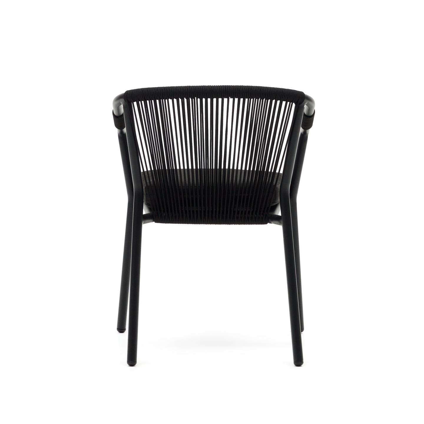 Kave Home Tuinstoel 'Xelida' Geweven touw, kleur Zwart