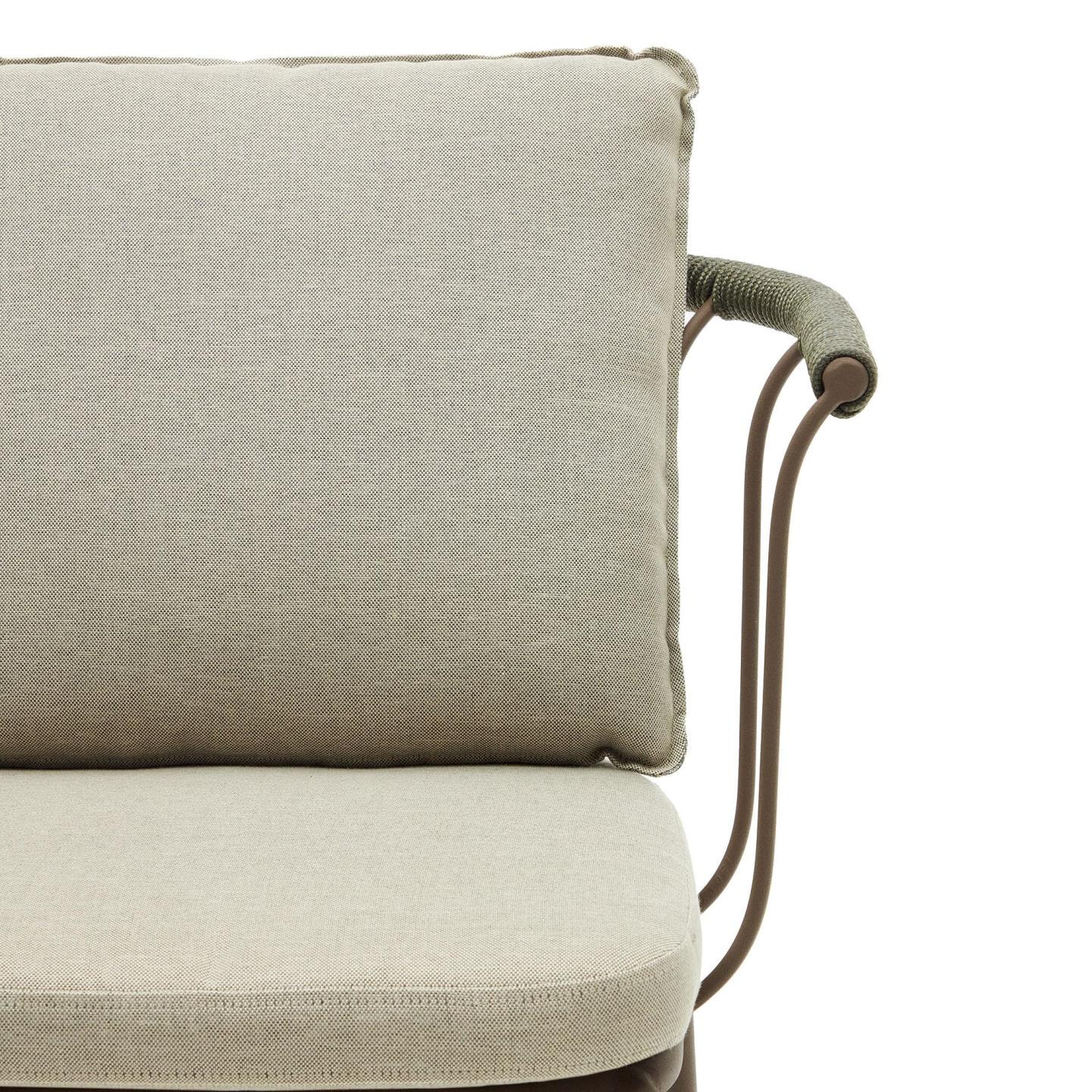 Kave Home Tuinstoel 'Salguer' Gevlochten touw en staal, kleur Beige