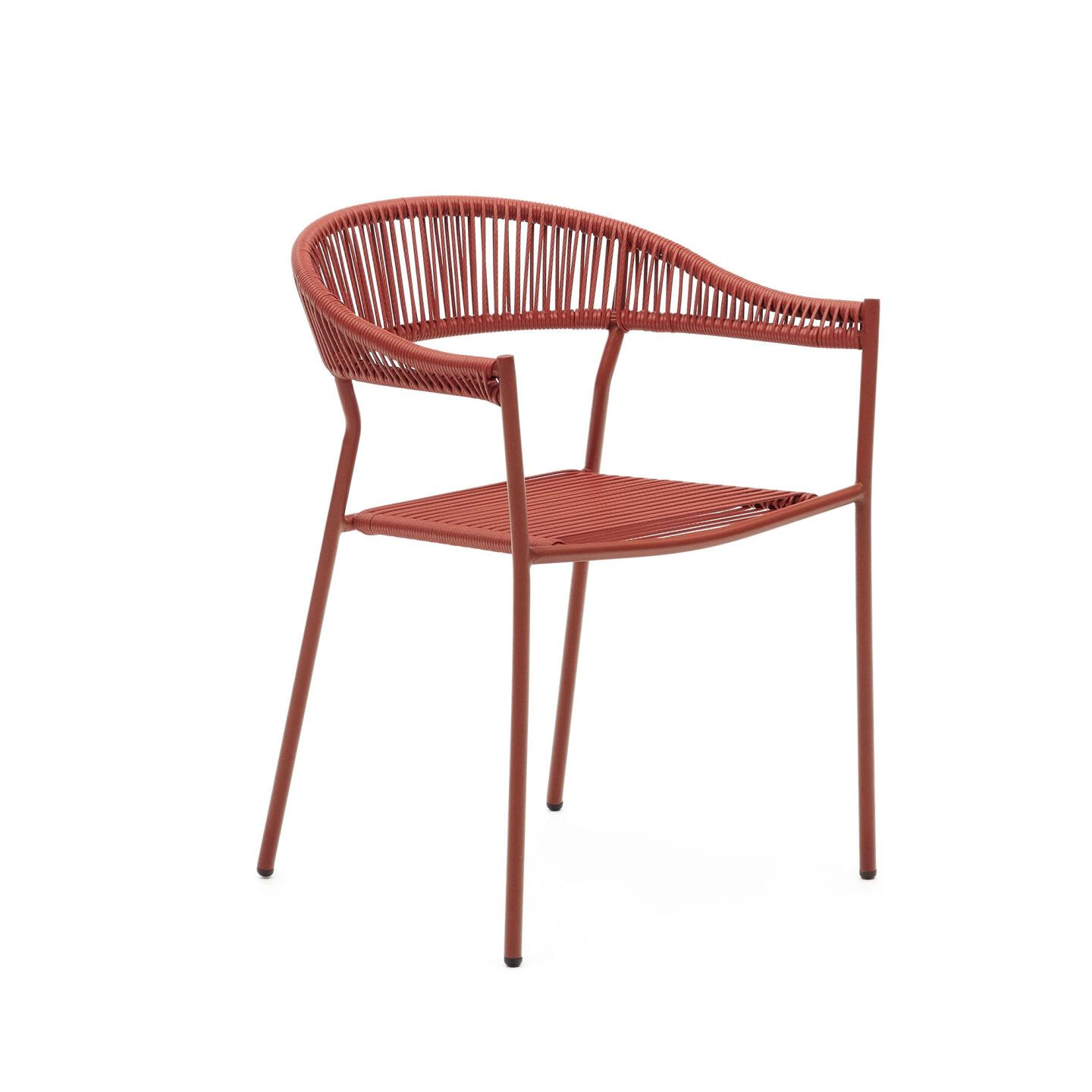 Kave Home Tuinstoel Futadera Geweven touw - Terracotta